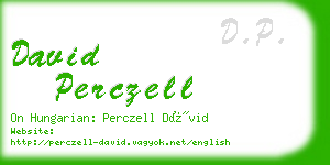 david perczell business card